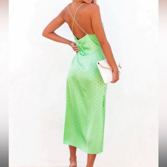 Satin Midi Dress - Picture 2 of 3